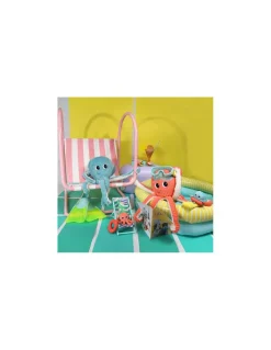 Peluche Filou la pieuvre corail - Les Ptipotos by Déglingos
