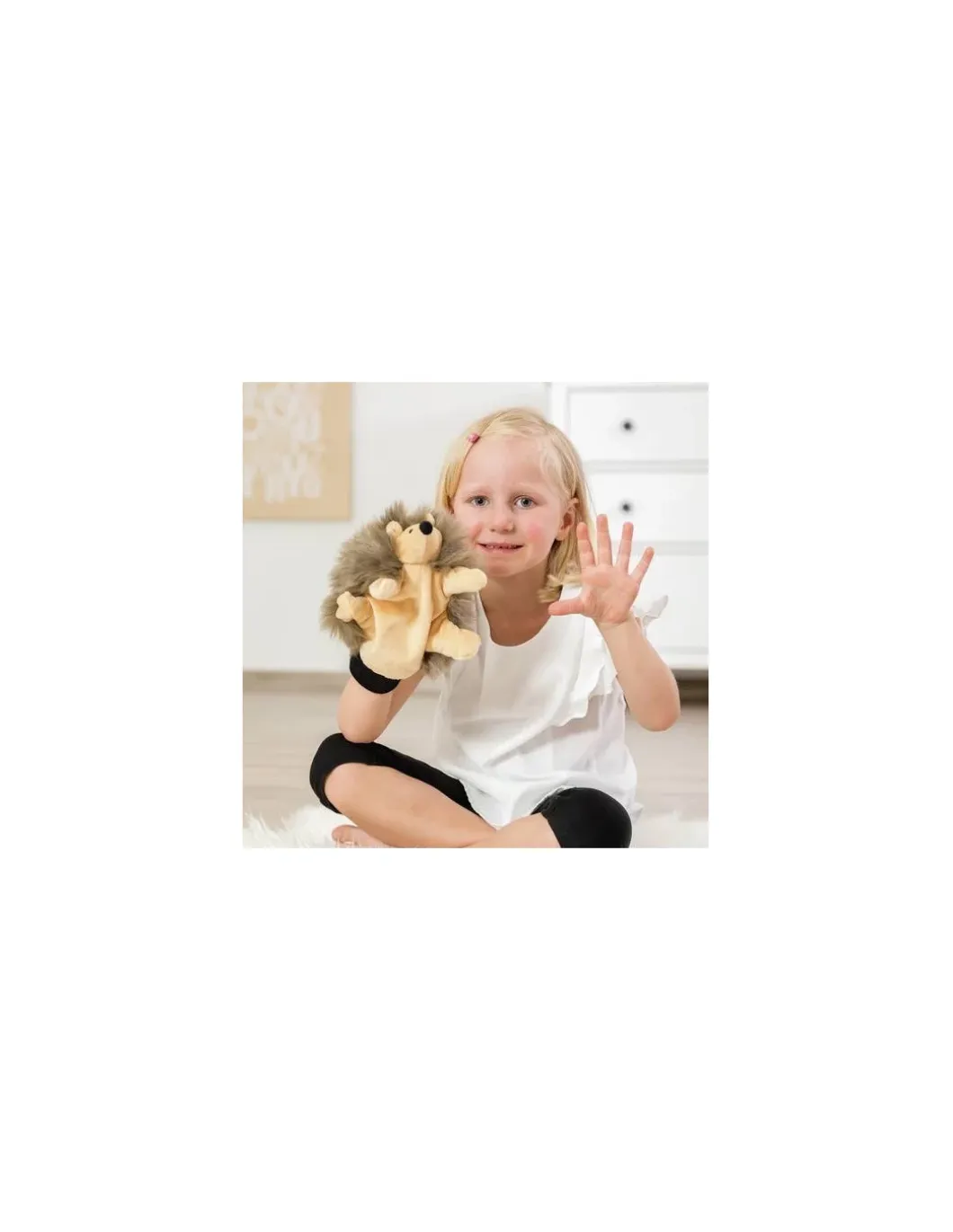 Peluche gant marionnette hérisson