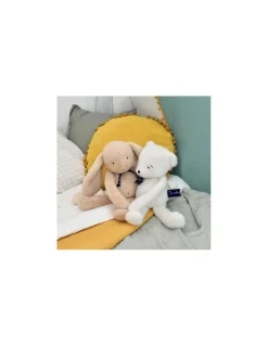 Peluche Lapin Méloé 37 cm beige - Maïlou Tradition