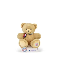 Peluche L'ours français 35 cm beige poudré
