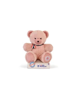 Peluche L'ours français 35 cm Rose pastel