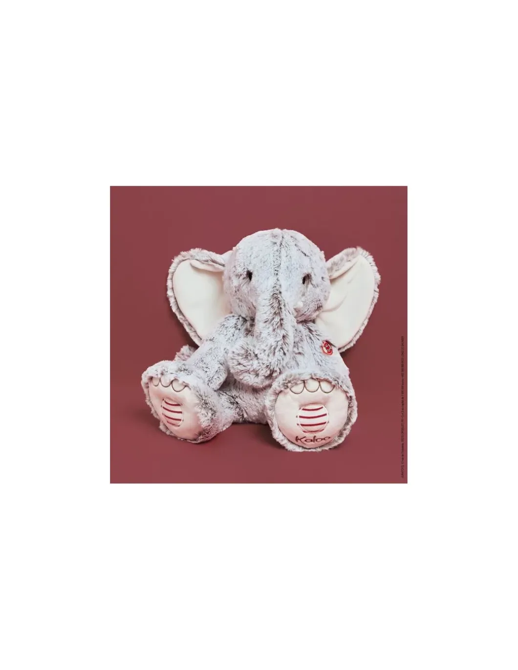 Peluche éléphant Noa 38 cm - Rouge Kaloo