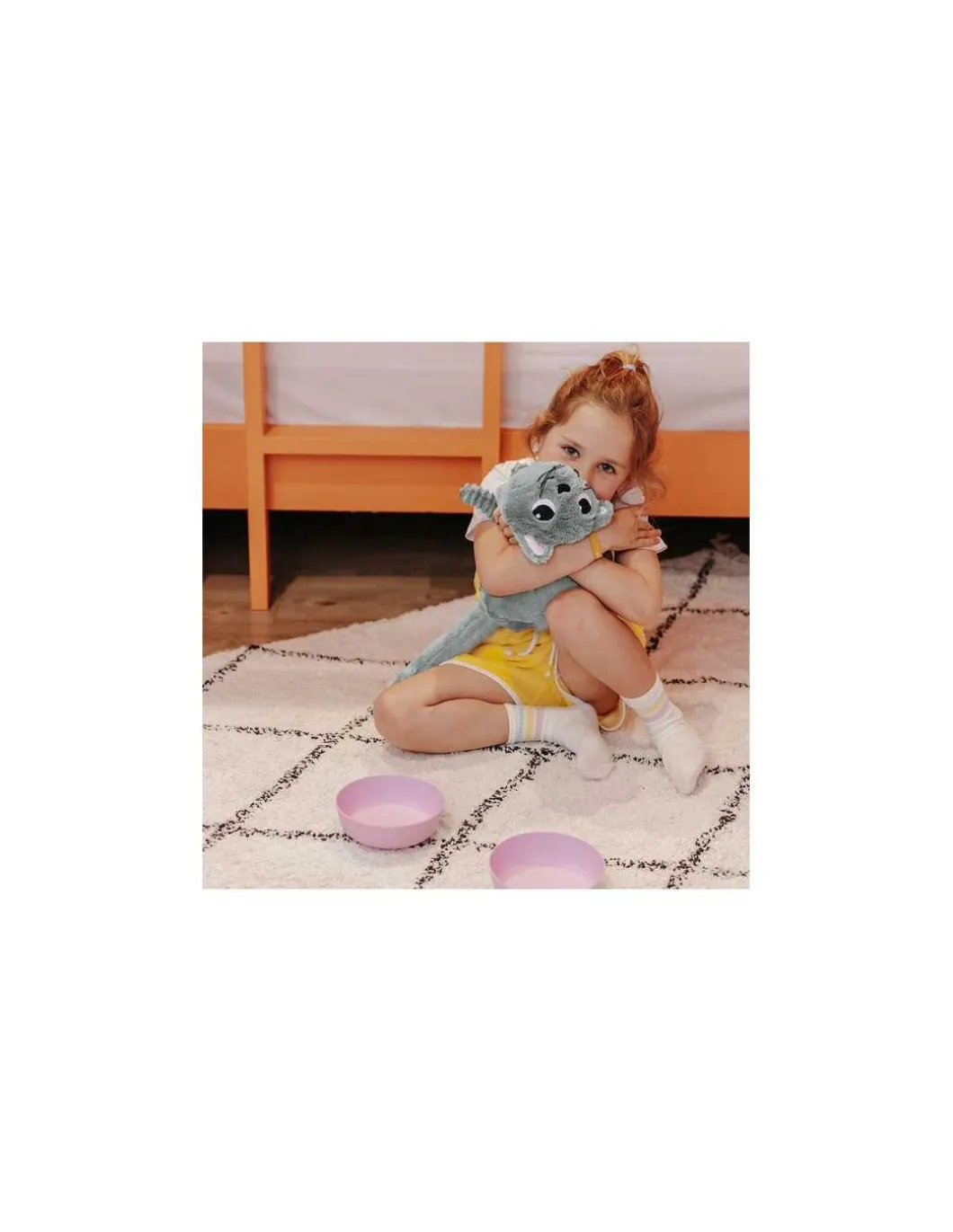 Peluche Miaou le chat maman et bébé vert menthe - Les Ptipotos by Déglingos