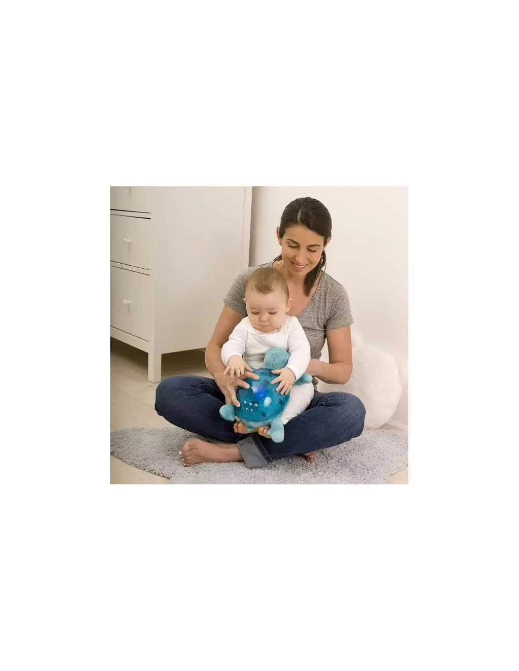Peluche musicale à projections Tranquil turtle aqua rechargeable - Cloud b
