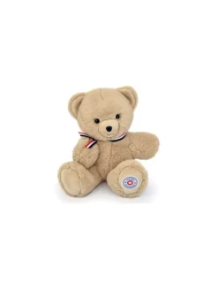 Peluche petit ours beige L'ours français 25 cm
