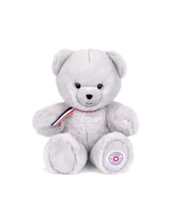 Peluche petit ours gris perle L'ours français 25 cm