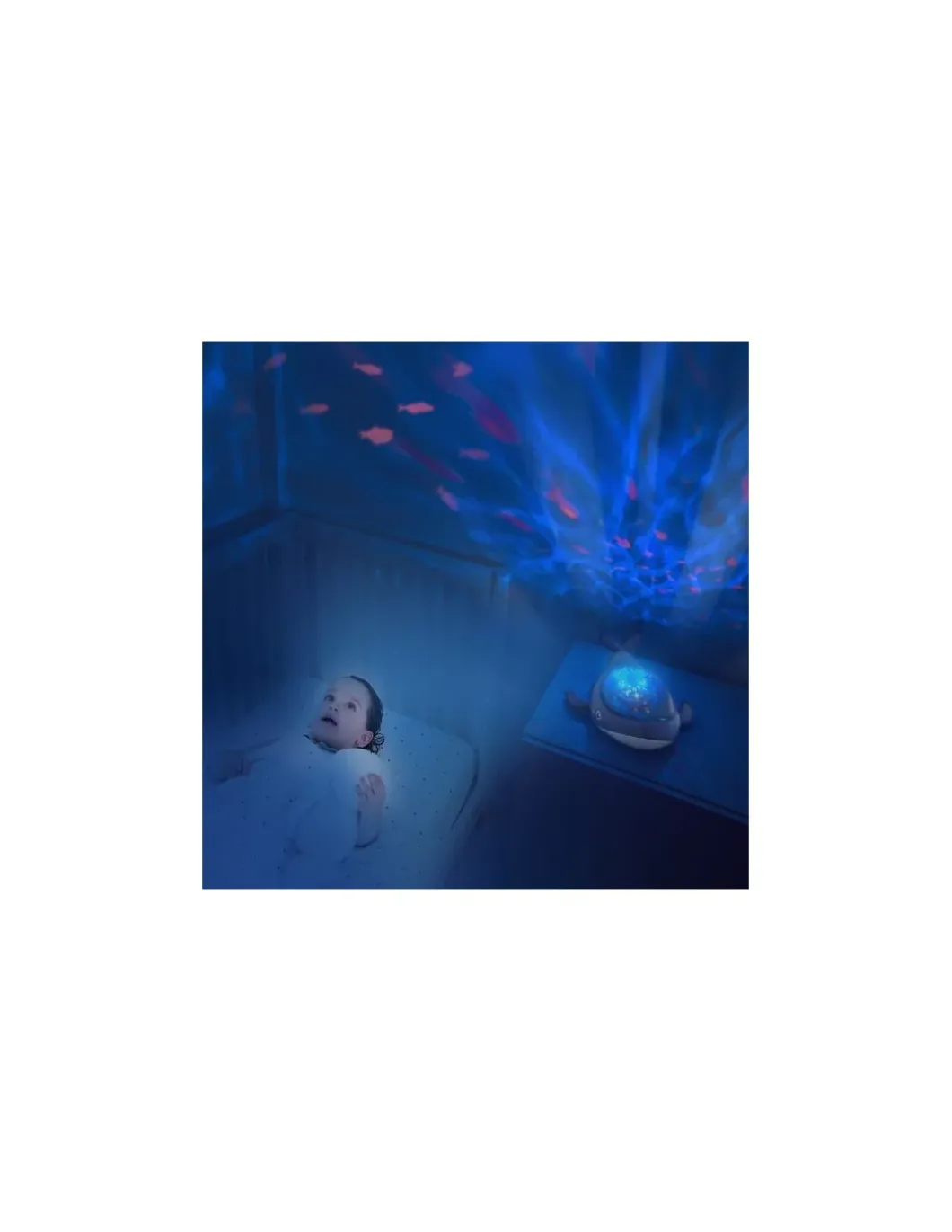 Peluche projecteur dynamique baleine Aqua Dream - Pabobo
