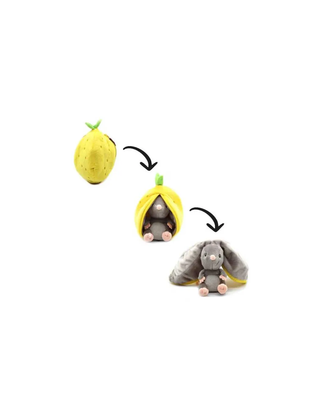 Peluche Rocket la souris citron - Flipetz by Déglingos