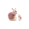 Peluche Speedou l'escargot maman et bébé rose - Les Ptipotos by Déglingos
