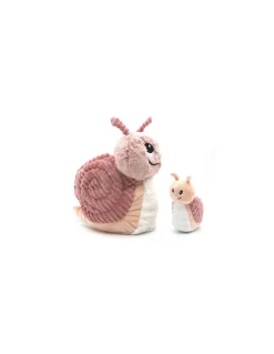 Peluche Speedou l'escargot maman et bébé rose - Les Ptipotos by Déglingos