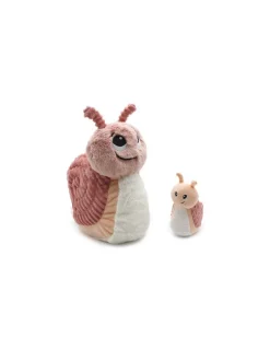 Peluche Speedou l'escargot maman et bébé rose - Les Ptipotos by Déglingos