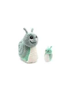 Peluche Speedou l'escargot maman et bébé vert menthe - Les Ptipotos by Déglingos
