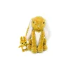 Peluche Toudou le lapin jaune moutarde - Les Ptipotos by Déglingos
