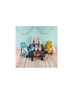 Peluche Toudou le lapin jaune moutarde - Les Ptipotos by Déglingos