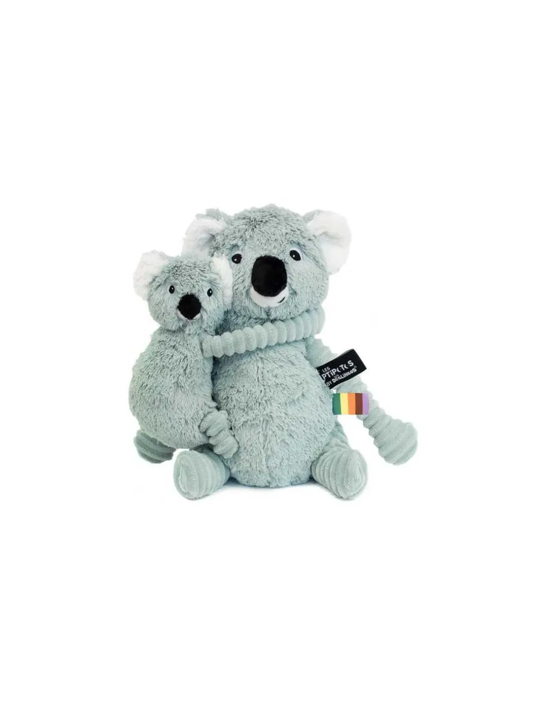 Peluche Trankilou le koala maman et bébé vert menthe - Les Ptipotos by Déglingos