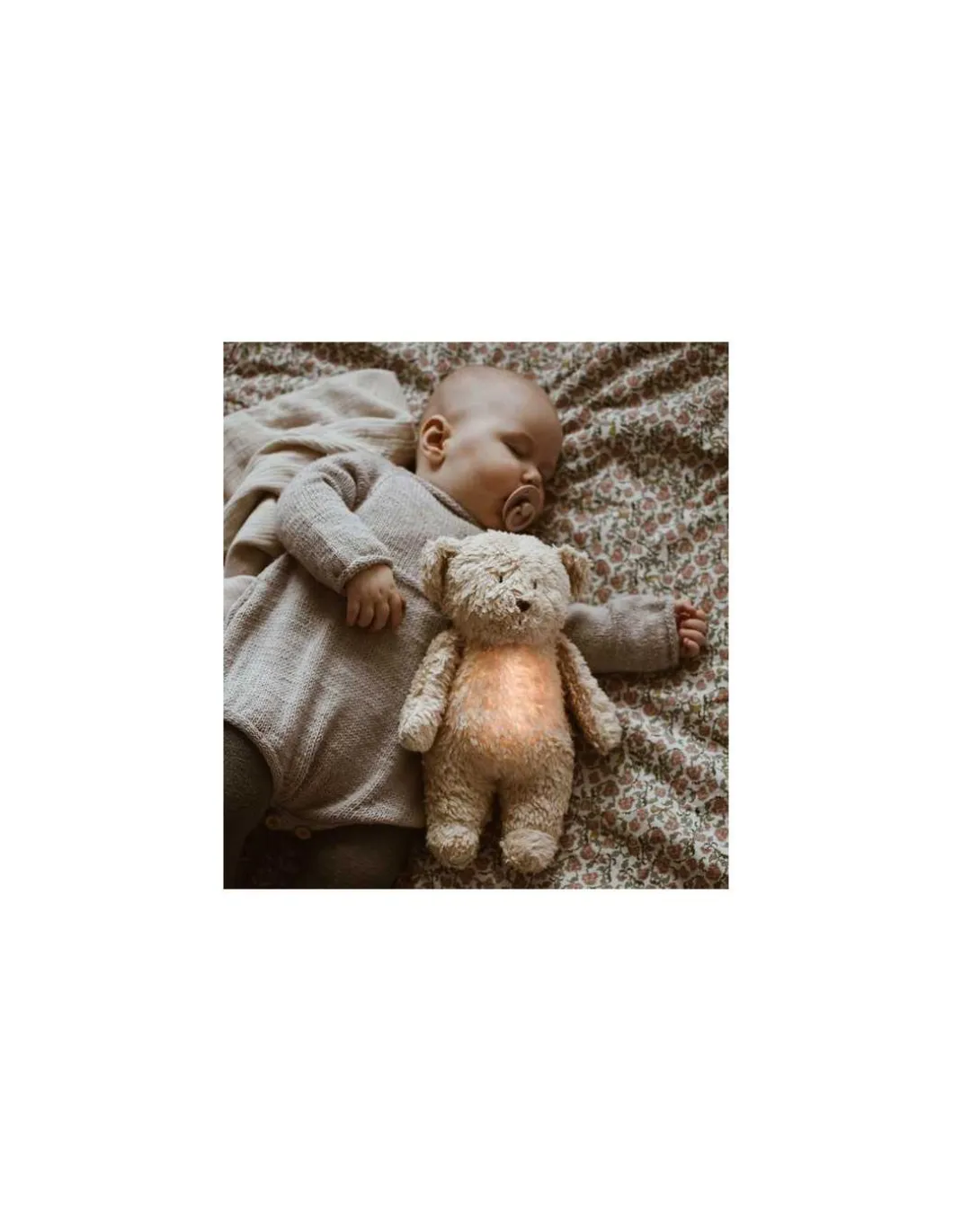 Peluche veilleuse musicale ourson Sable - Moonie