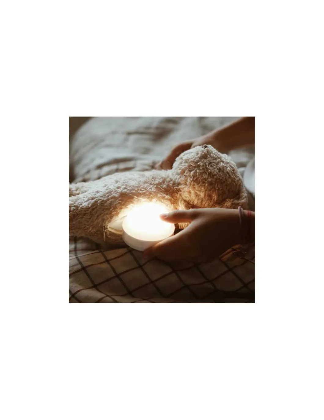 Peluche veilleuse musicale ourson Cappuccino - Moonie