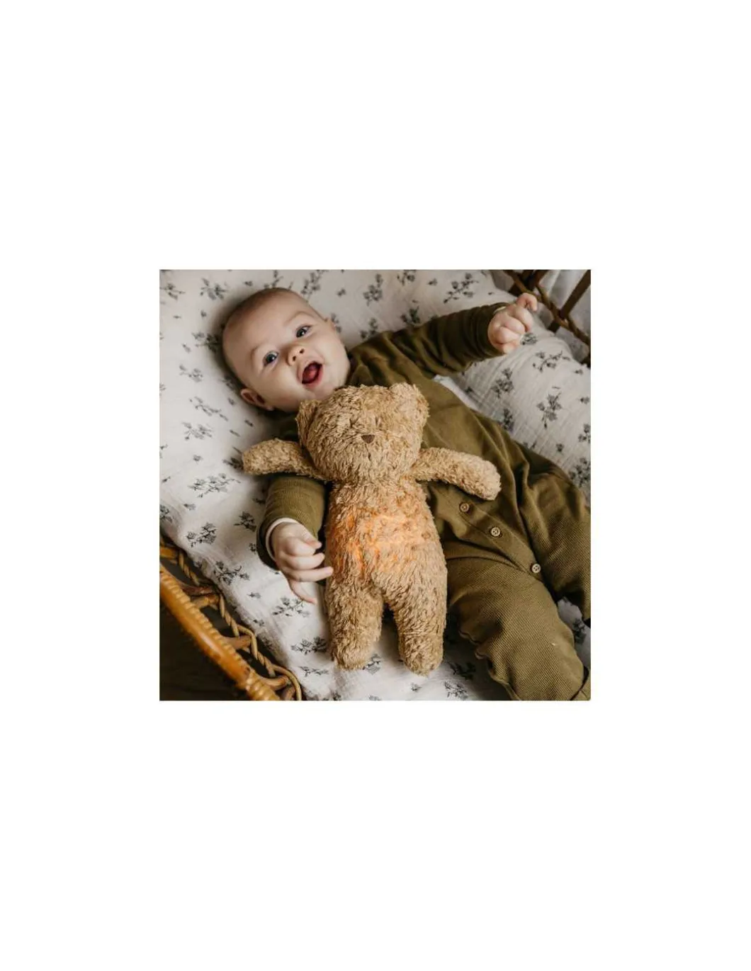 Peluche veilleuse musicale ourson Cappuccino - Moonie