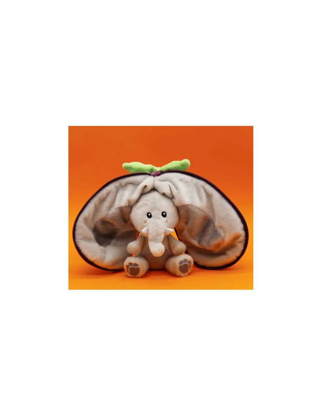 Peluche Velvet l'éléphant aubergine - Flipetz by Déglingos