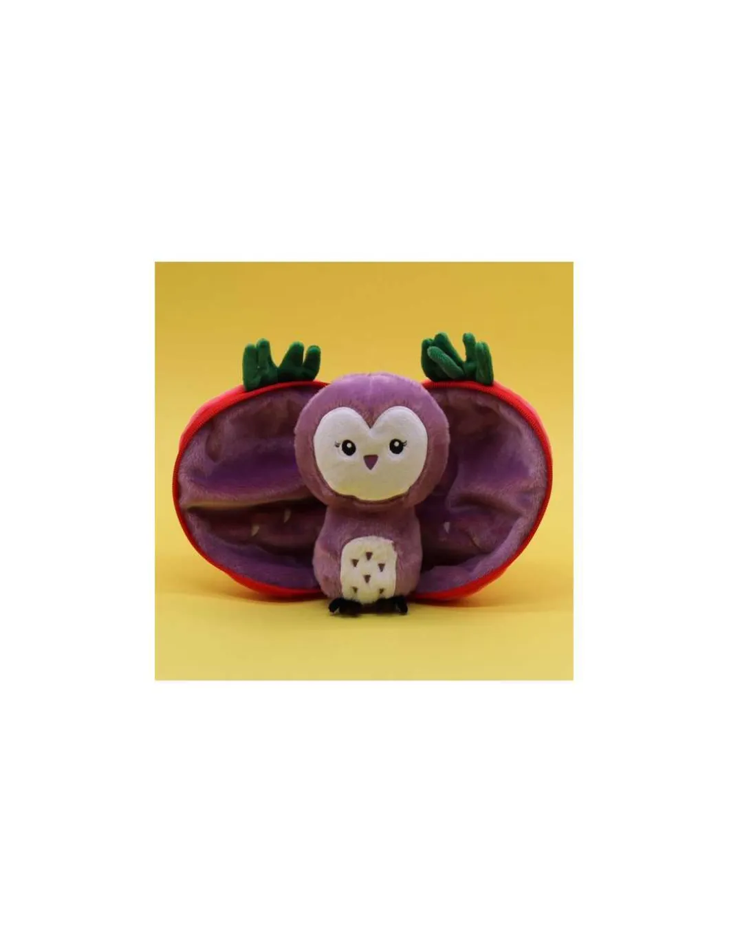 Peluche Violet la chouette fraise - Flipetz by Déglingos