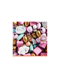 Perles en bois arc en ciel - Djeco