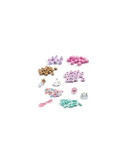 Perles en bois arc en ciel - Djeco
