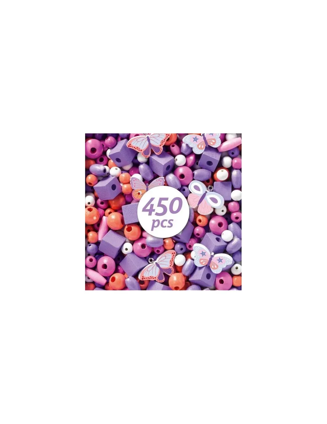 Perles en bois papillons - Djeco