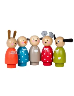 Personnages en bois La Grande Famille - Moulin Roty