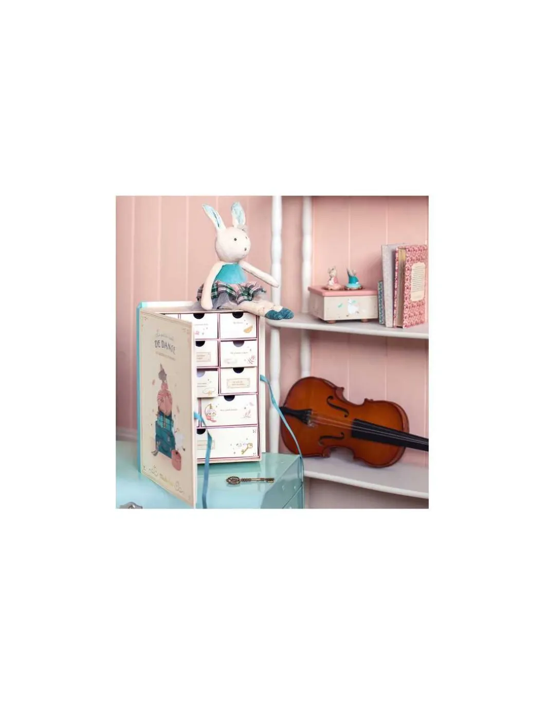 Petit lapin bleu La petite école de danse - Moulin Roty