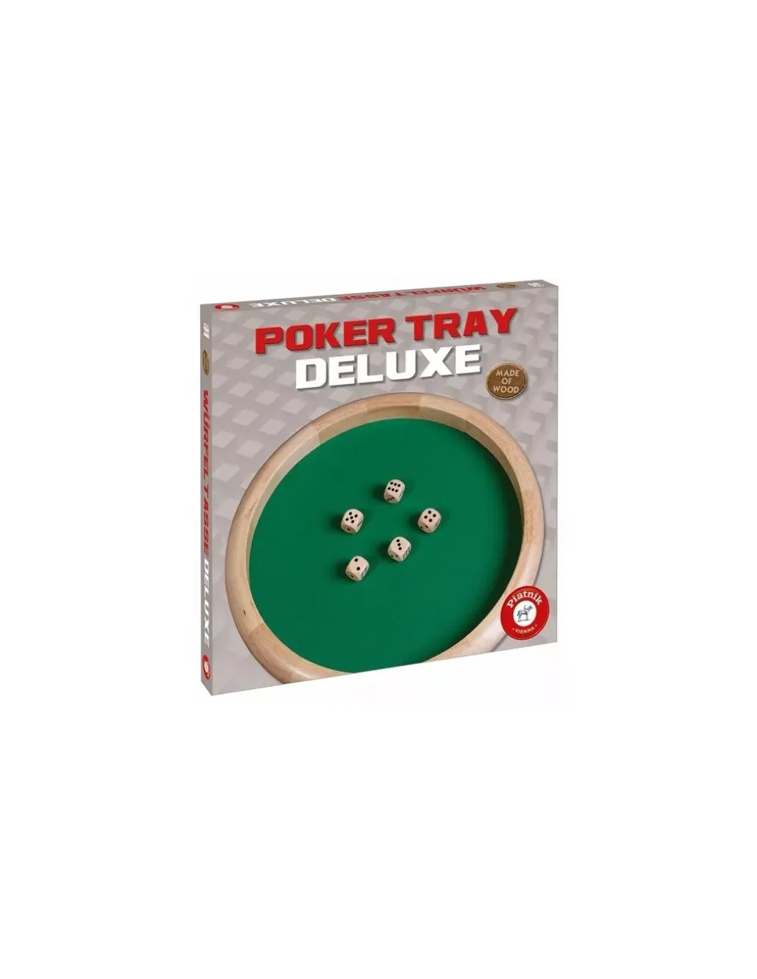 Piste de dés luxe 45 cm avec 5 dés - Piatnik