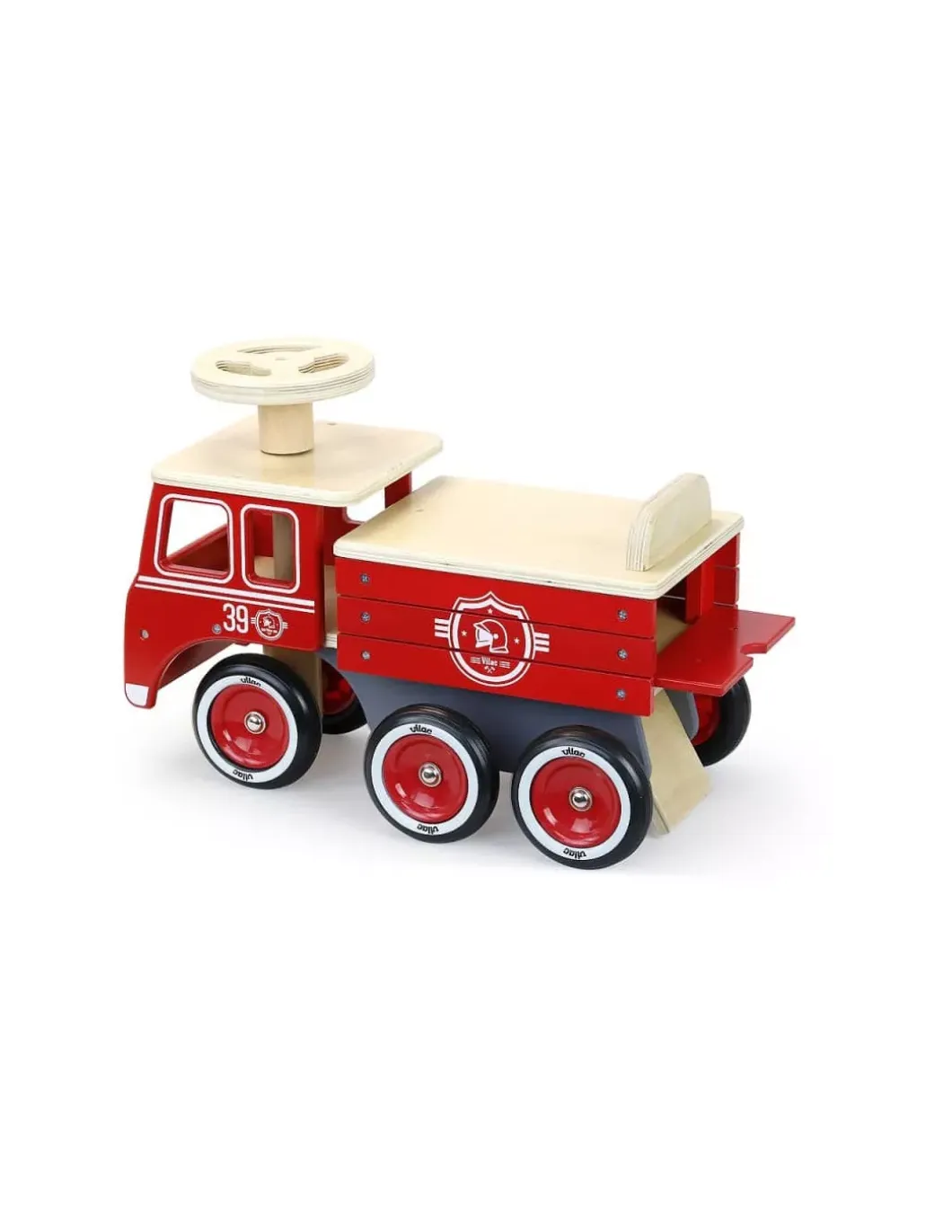 Porteur camion de pompier - Vilac