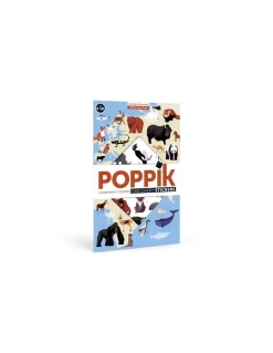 Poster en stickers animaux du monde - Poppik