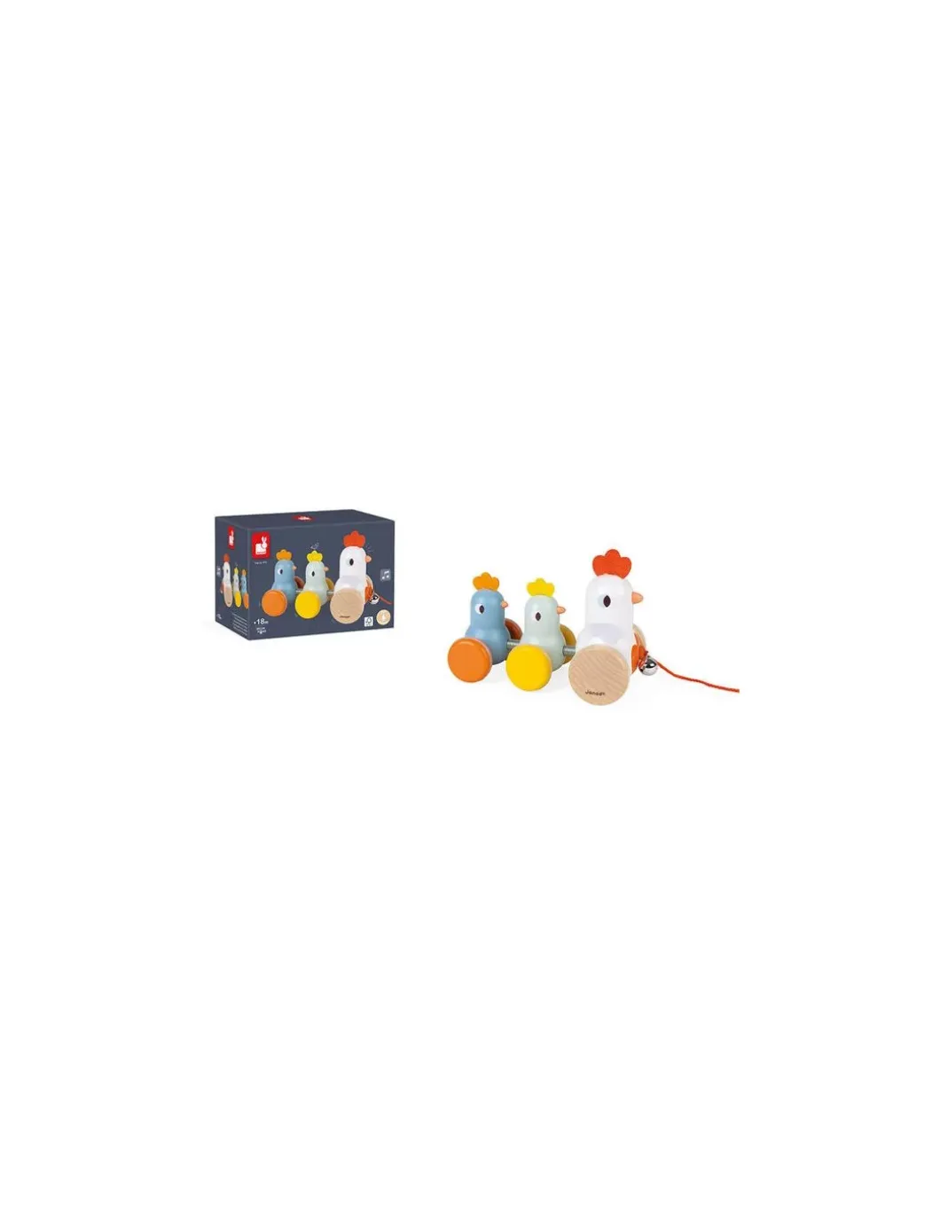 Poule et poussins à promener - Janod