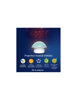 Projecteur d’étoiles Champignon bleu - Pabobo