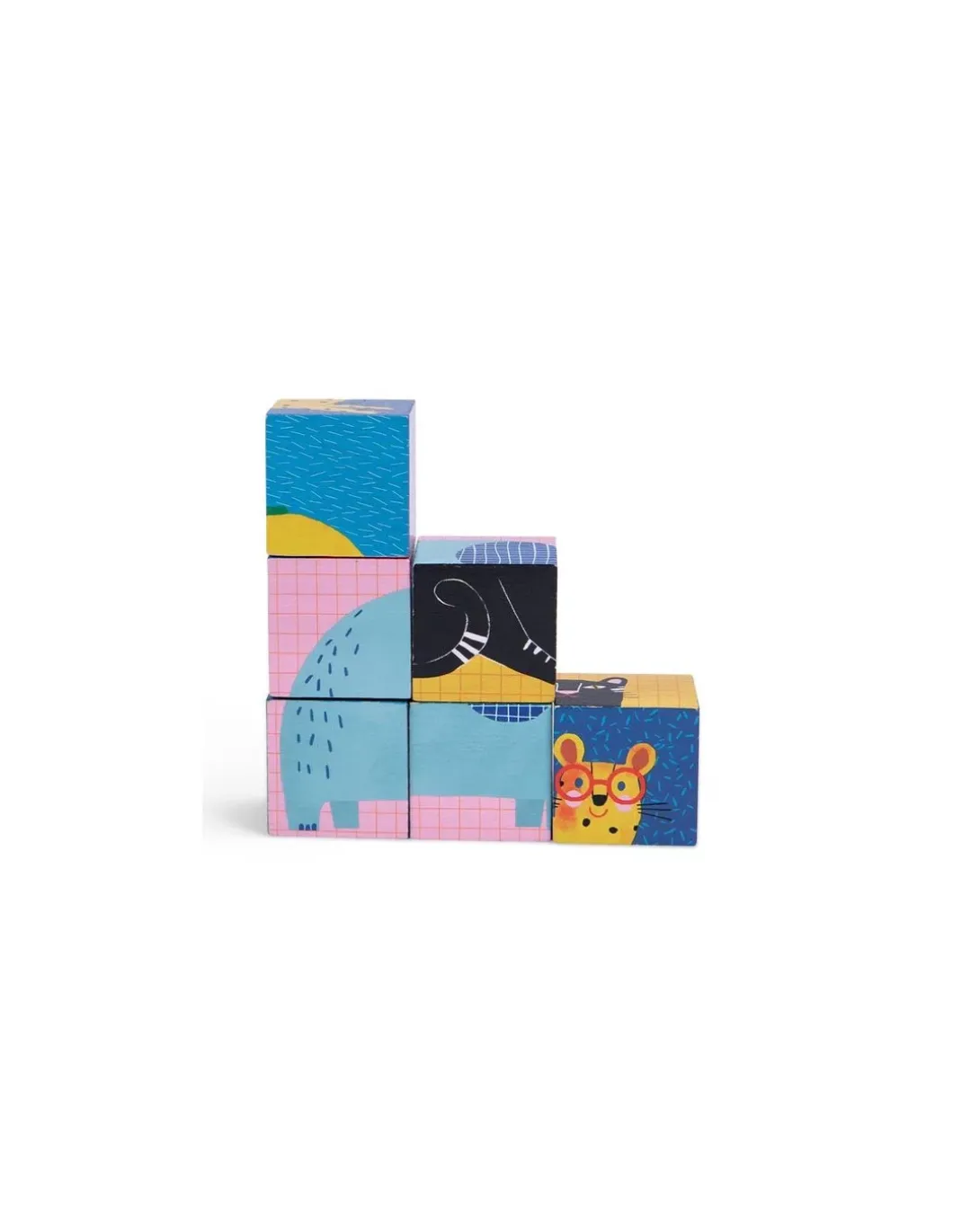 Puzzle 6 cubes Les toupitis - Moulin Roty