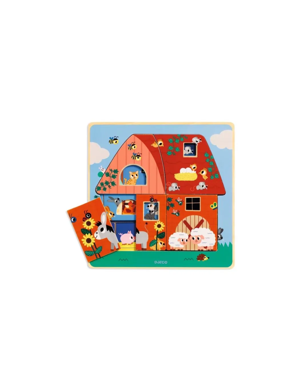 Puzzle 3 niveaux Chez Moo - Djeco