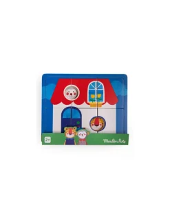 Puzzle 3 niveaux Les Popipop - Moulin Roty