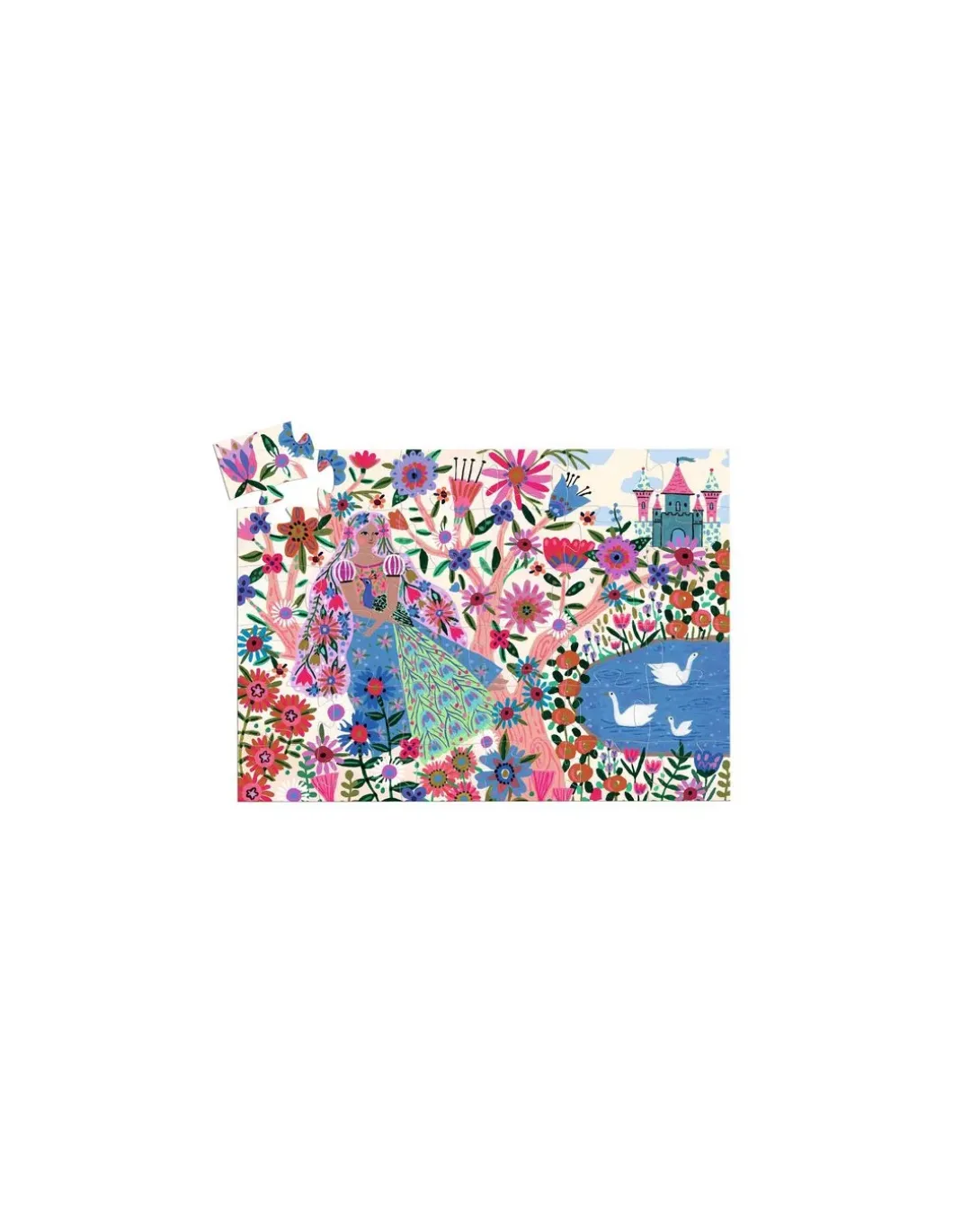 Puzzle 36 pièces La princesse et son paon - Djeco