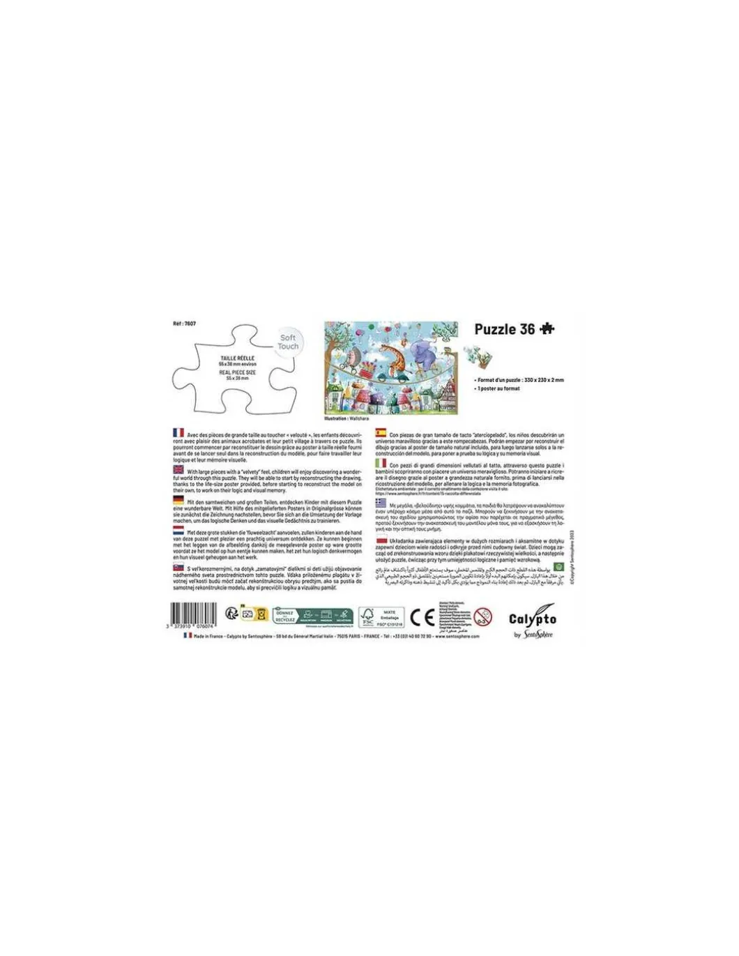 Puzzle Animaux acrobates 36 pièces - Sentosphère