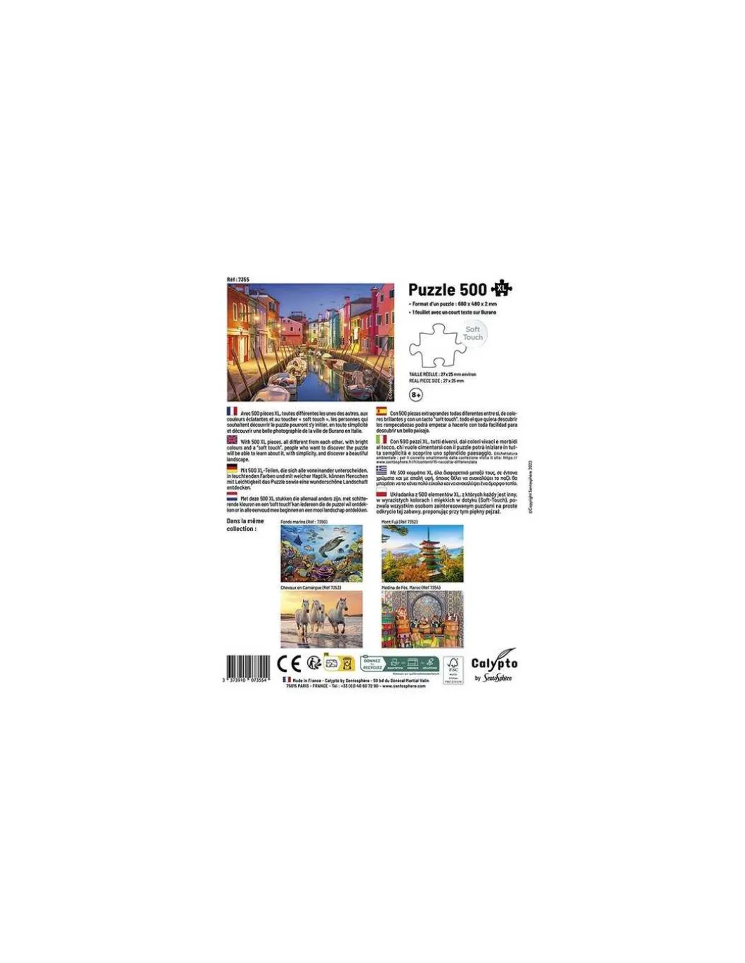 Puzzle Burano Italie 500 pièces XL - Sentosphère