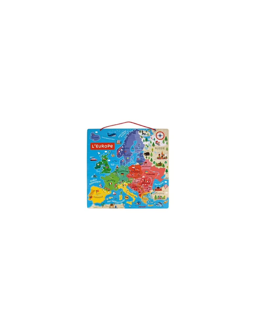 Puzzle carte d'Europe magnétique - Janod