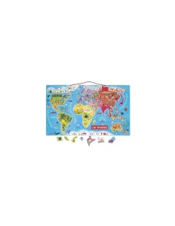 Puzzle carte du monde magnétique - Janod