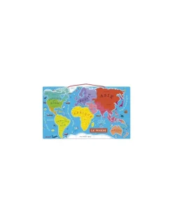 Puzzle carte du monde magnétique - Janod