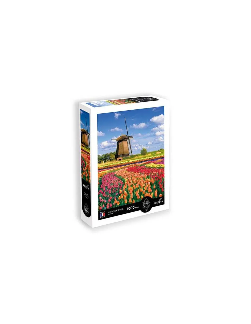 Puzzle Champs de tulipes en Hollande 1000 pièces - Sentosphère