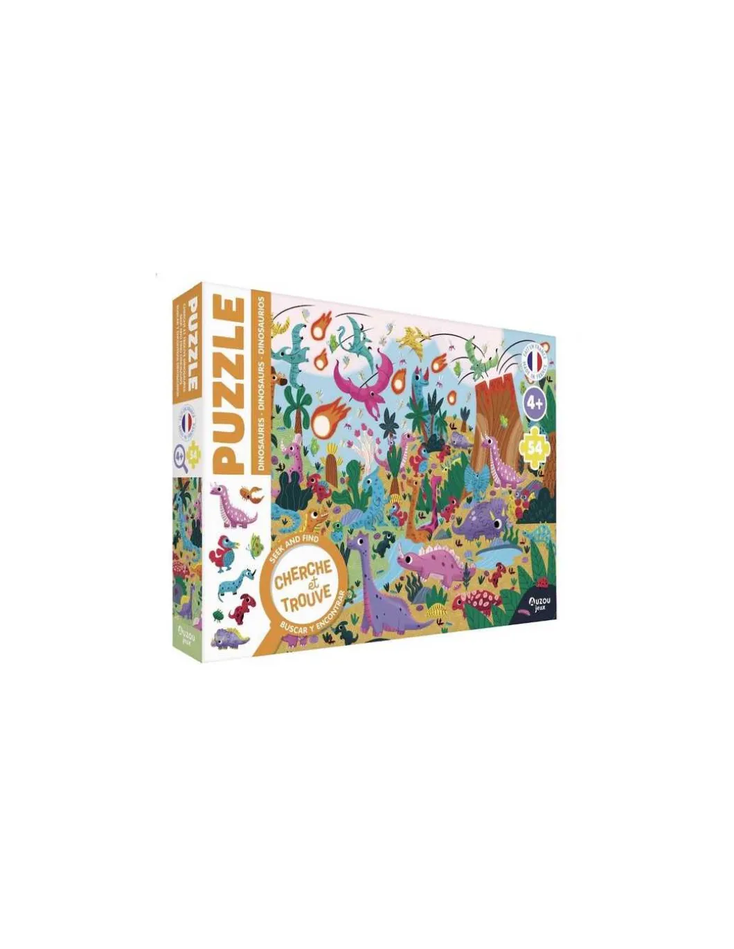 Puzzle cherche et trouve Les dinosaures - Auzou