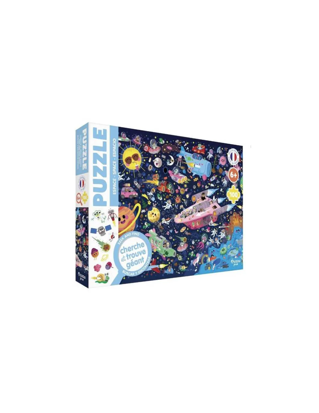 Puzzle cherche et trouve géant Espace - Auzou