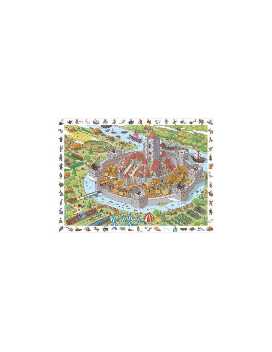Puzzle Cherche et trouve Le Château Fort 100 pièces - Sentosphère