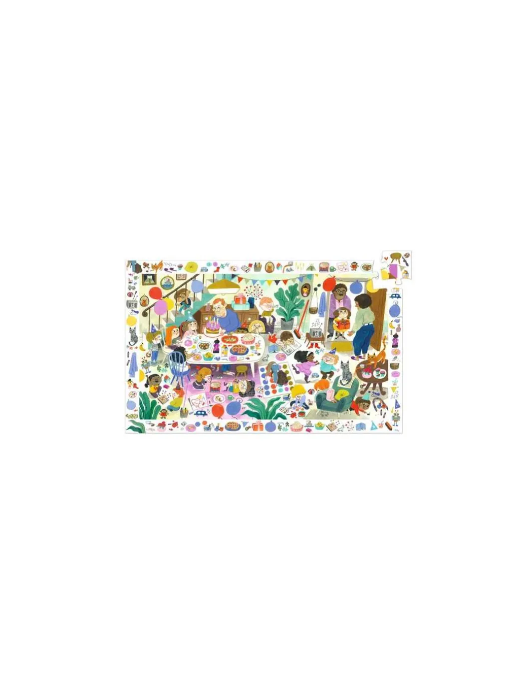 Puzzle d'observation 54 pièces La fête d'anniversaire - Djeco
