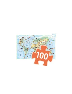 Puzzle d'observation animaux du monde 100 pièces - Djeco