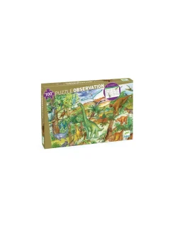 Puzzle d'observation Dinosaures et livret - Djeco